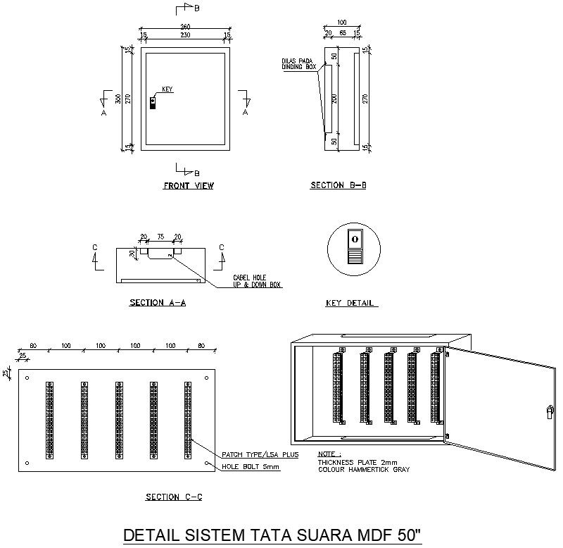 MDF 50" SOUND SYSTEM DETAILS 2d cad blocks in AutoCAD, dwg file.