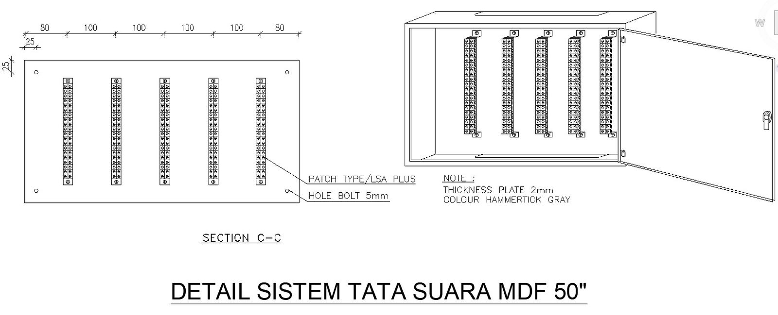 MDF 50" SOUND SYSTEM DETAILS CAD BLOCKS IN AutoCAD, DWG FILE.