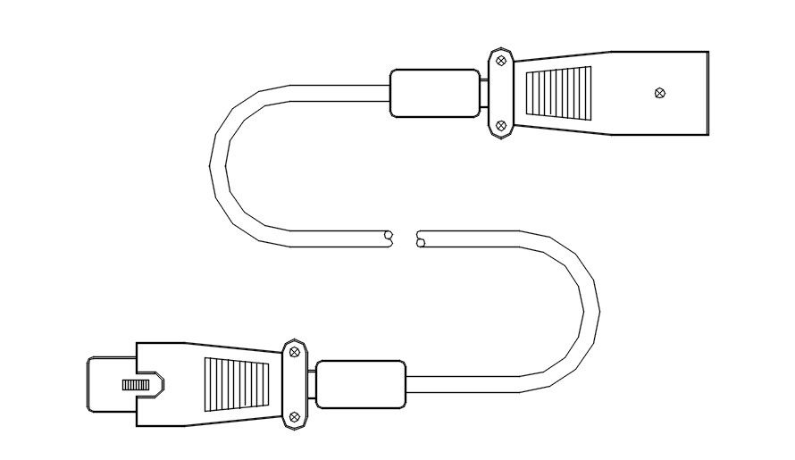 MIC EXTENSION CABLE design in detail AutoCAD drawing, CAD file, dwg file