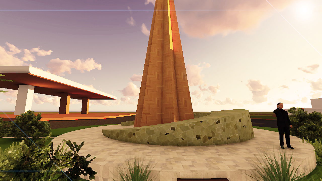 MONUMENT DESIGN WITH RENDER PIC AND SKETUP FILE