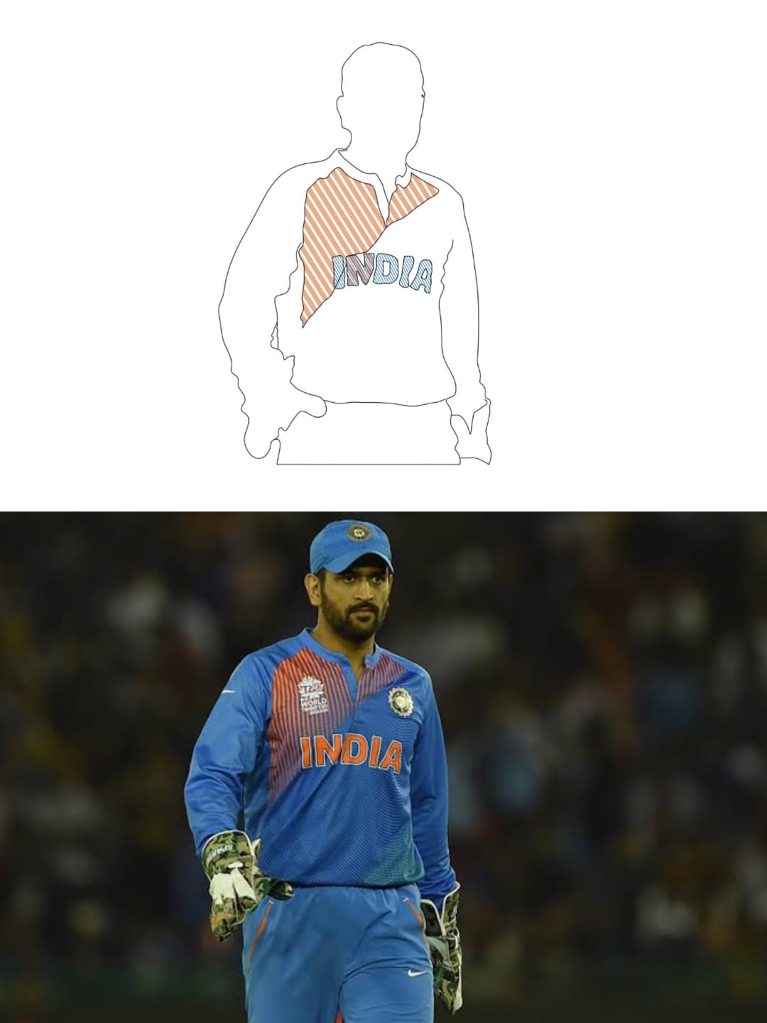 MS Dhoni Autocad Drawing Free Download CAD File