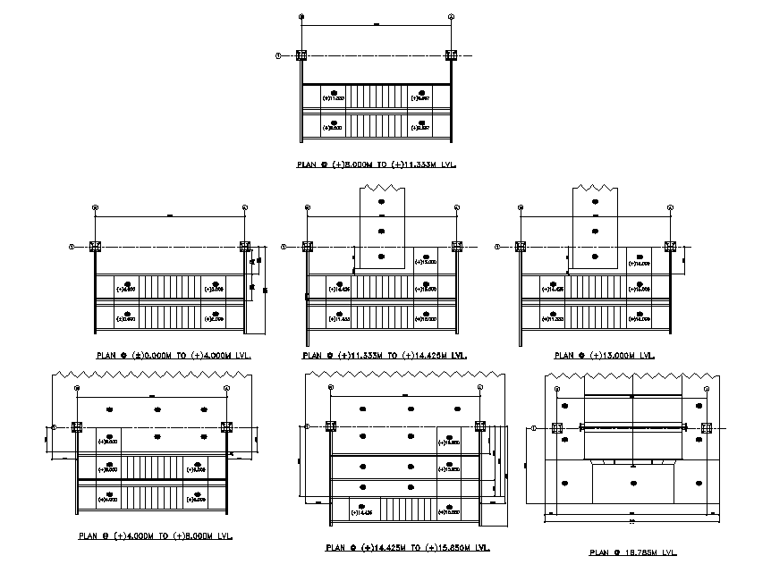 MS Steel Stairs Plan CAD Drawing Free Download DWG File