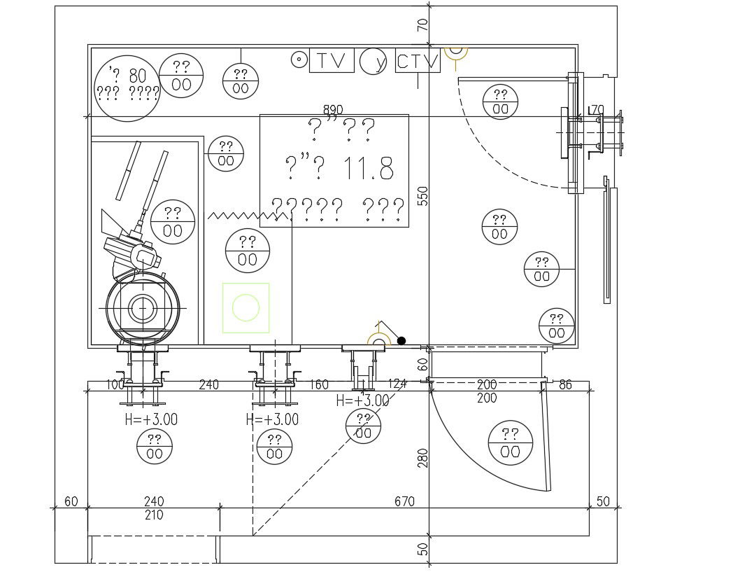 Machine Room Layout Plan CAD File Download