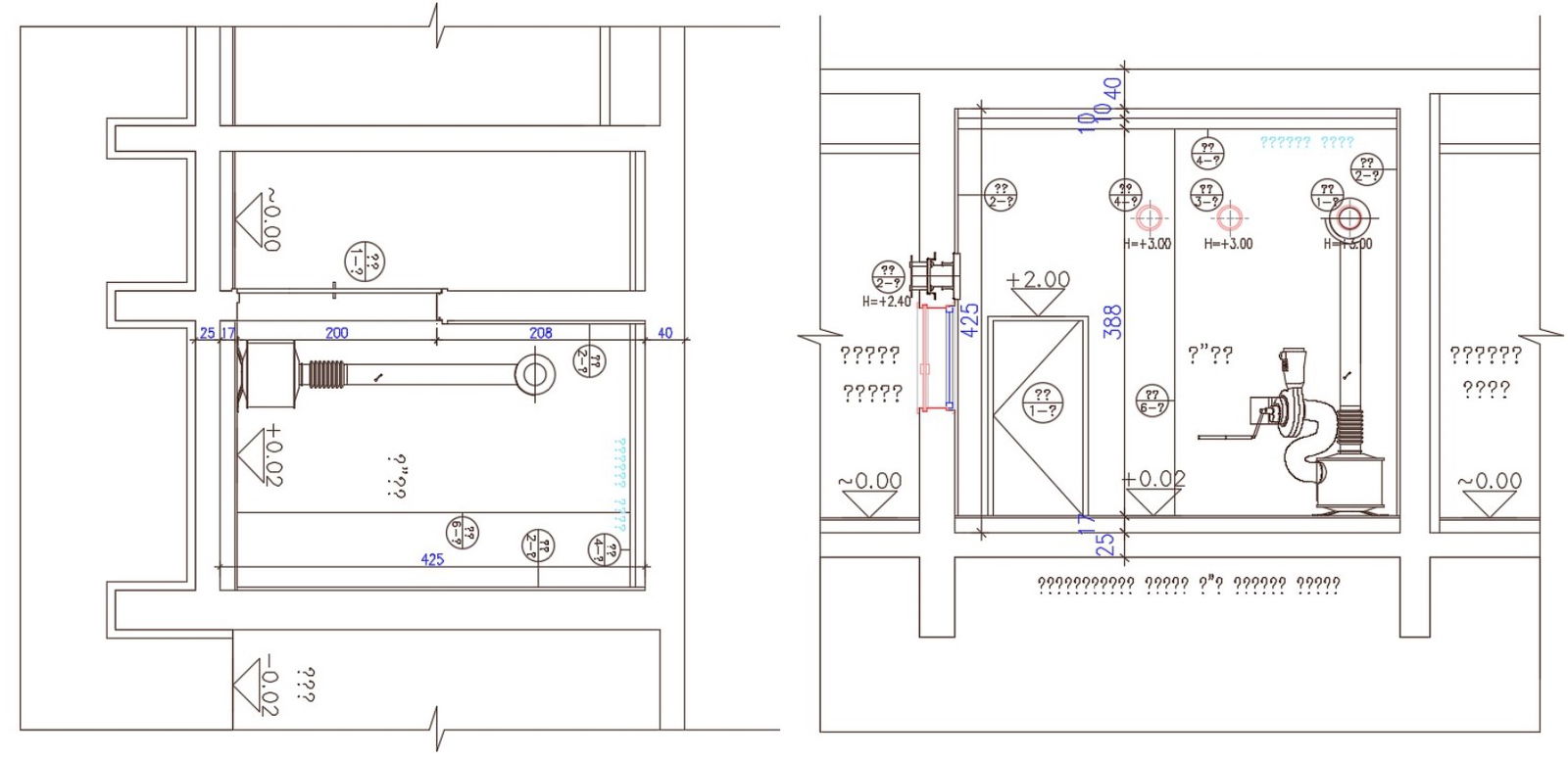 Machine Room Section CAD Drawing