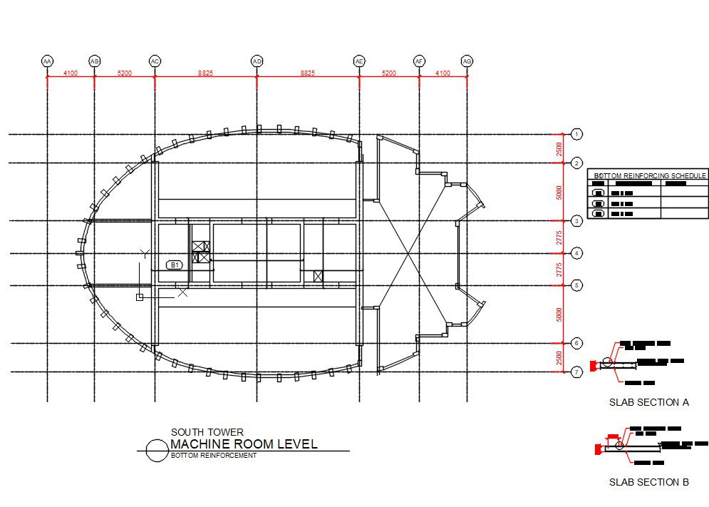 Machine Room Structural detail