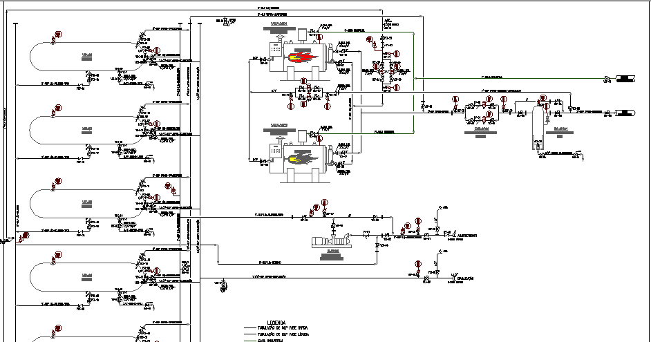 Machinery details with layout of industrial plant dwg file