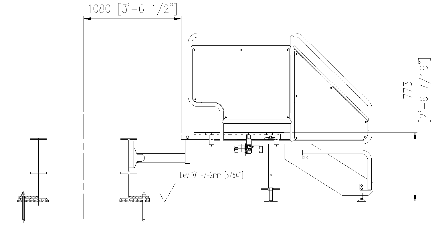 Machine tool Elevation Detail DWG Autocad file