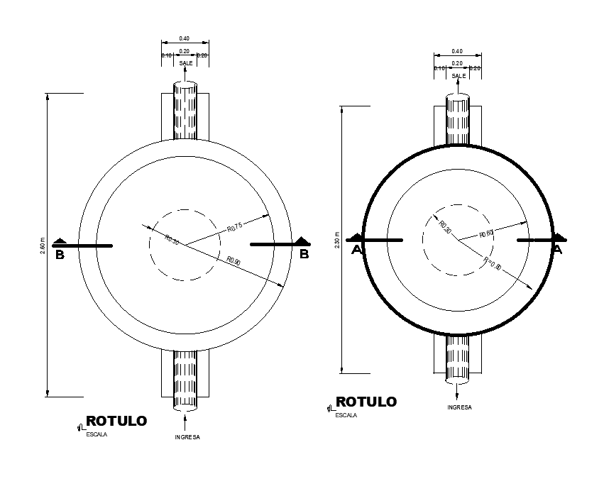 Mailbox plan detail is given in this Autocad drawing file. Download now.