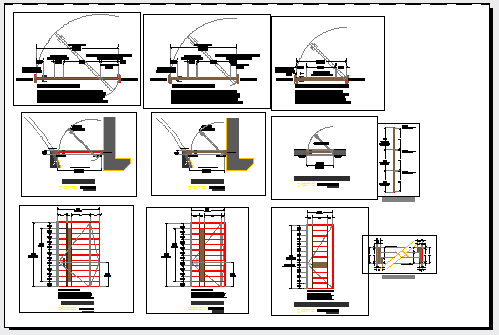 Main door details design drawing