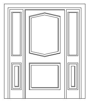 Main door elevation design drawing