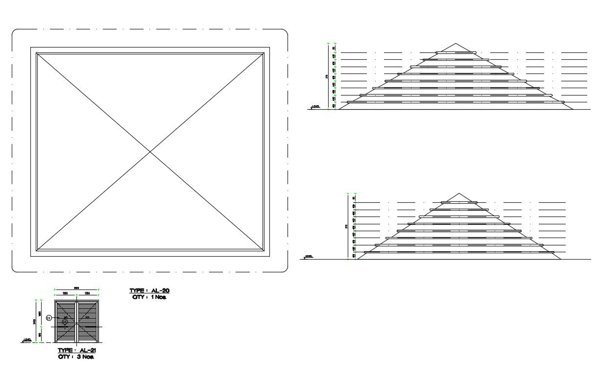 Main gate and door installation cad drawing details dwg file