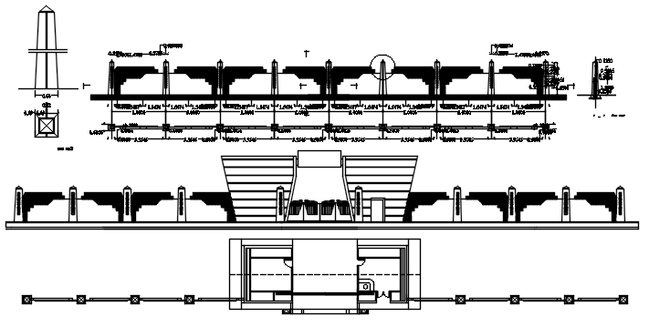Main gate layout in AutoCAD