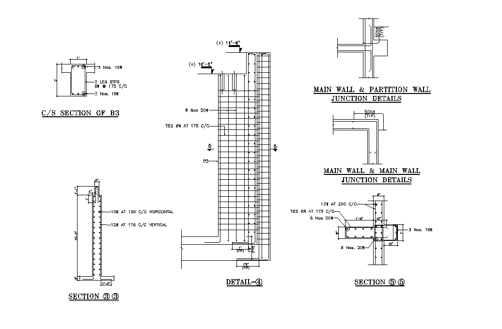 Main wall and partition wall of cooling tower details are given in this 2D Autocad DWG drawing file. Download the 2D Autocad DWG drawing file.