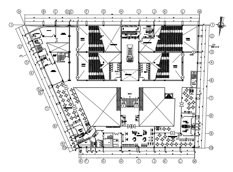 Mall With Theater CAD Drawing Download DWG File