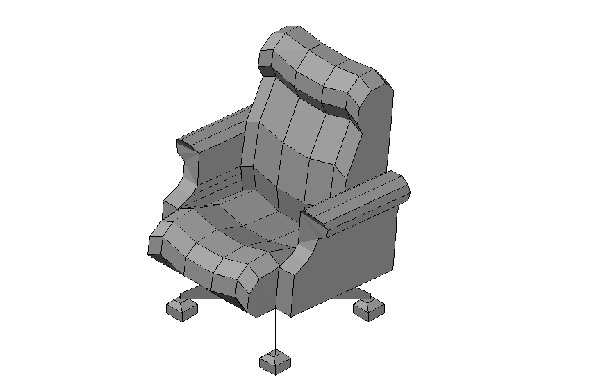 Office Chair 3d Model In DWG File