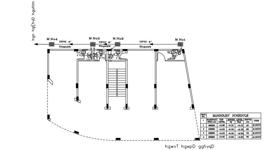 Manhole Plan Layout Of Shop Plan DWG File