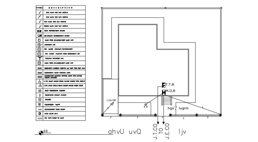 Manhole Plan Of 11x11 Meter House Plan CAD File