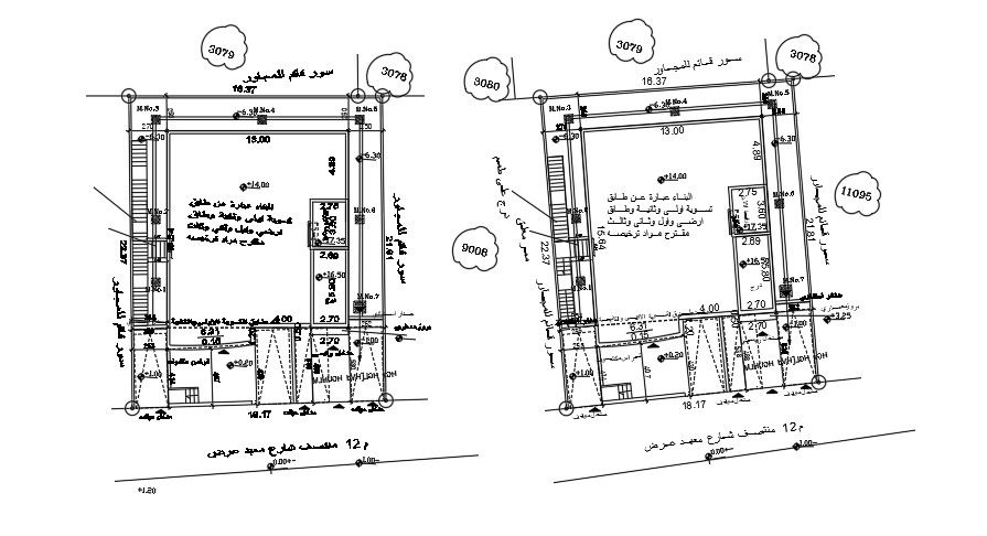 Manhole Plan Of 13x14 Meter Apartment Plan CAD File