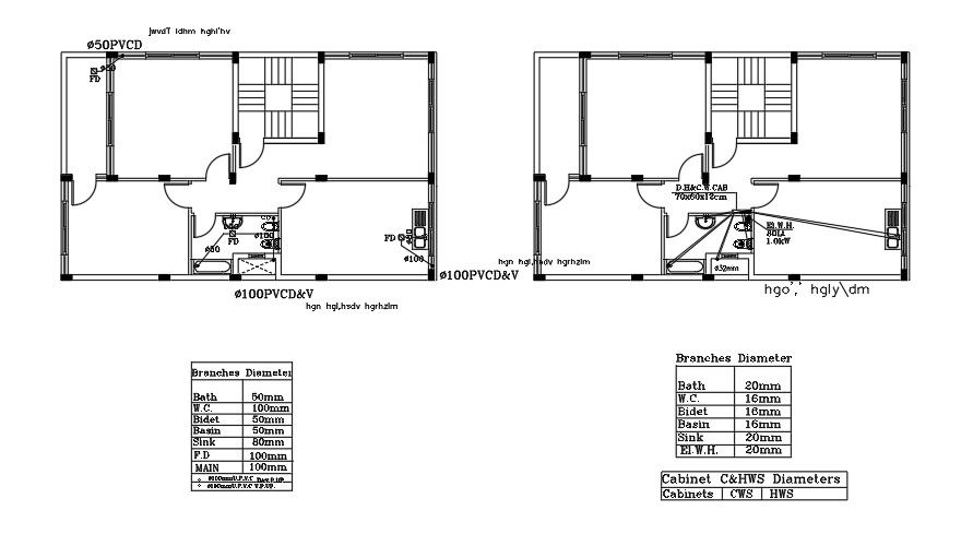 Manhole Plan Of House Plan CAD File