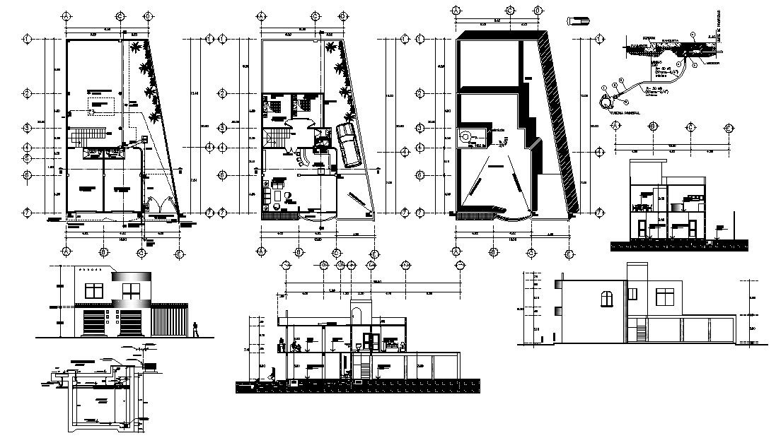 Mansion House Design Project CAD Drawing