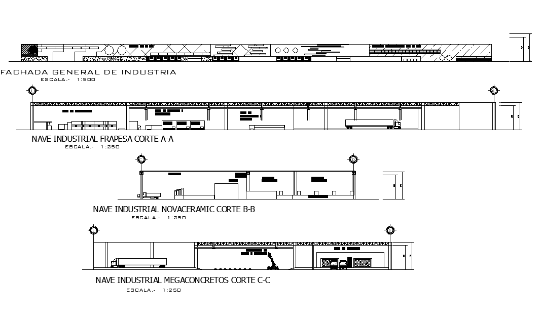 Manufacturing plant section plan detail