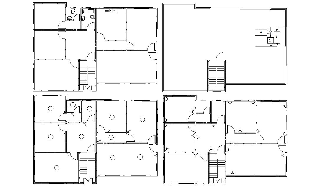 Many Floors Plan Of Bungalow Architectural Design
