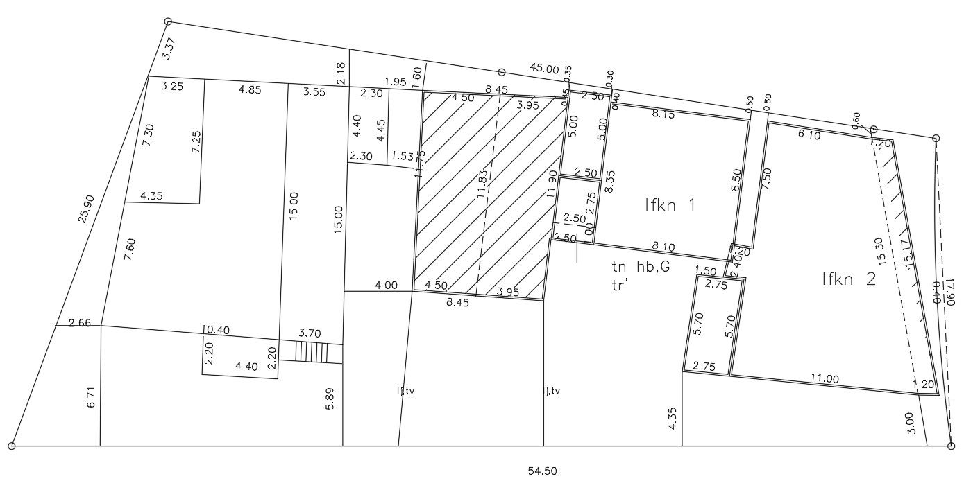 Many Plots And Building Demarcation Drawing DWG File