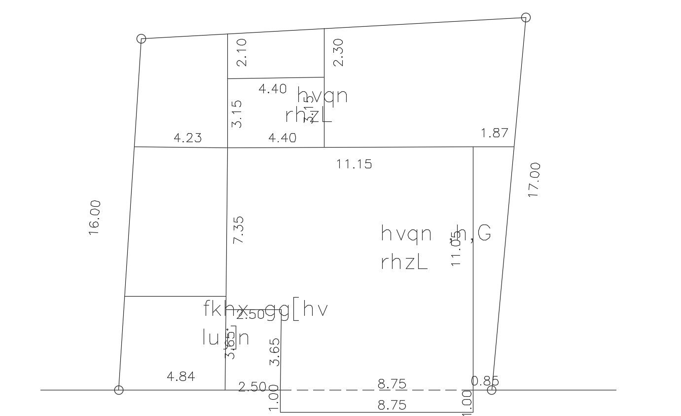 Many Splits Plot Demarcation AutoCAD Drawing Free Download