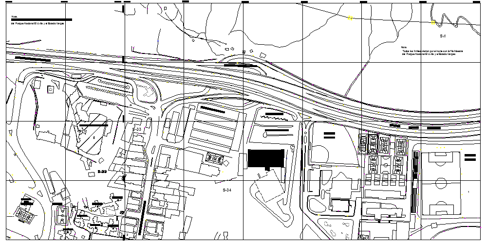Map Details of Road layout plan dwg file