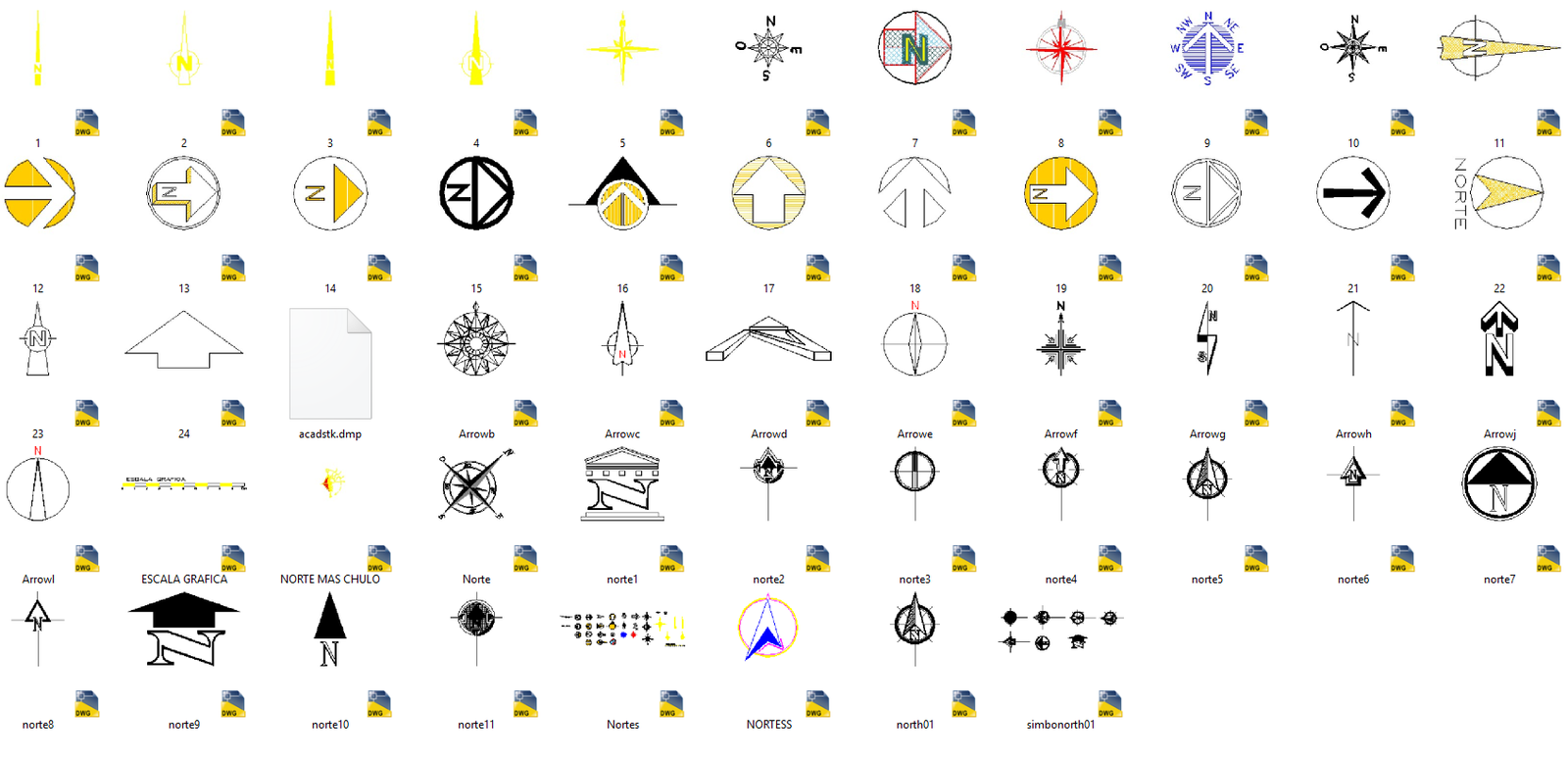 Map location legends view of architect drawing dwg file