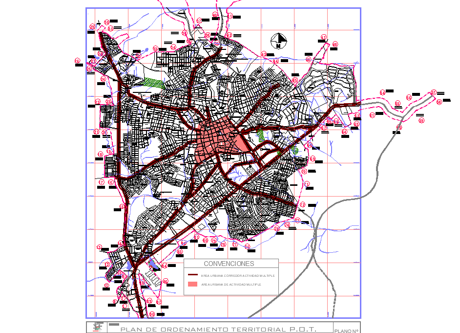 Map plan detail autocad file
