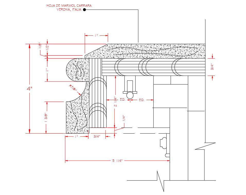 Marble Carranza Plan with Design For AutoCAD File