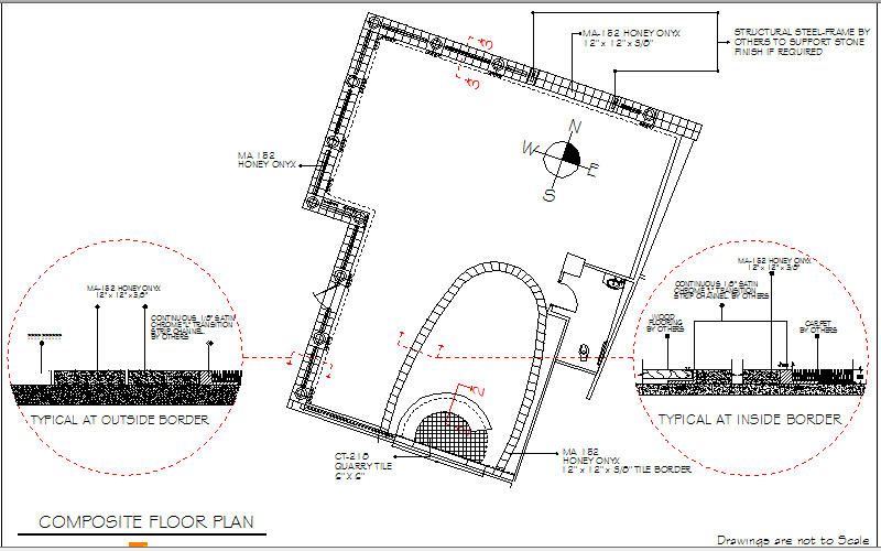 Marble finishes construction details of floor dwg file