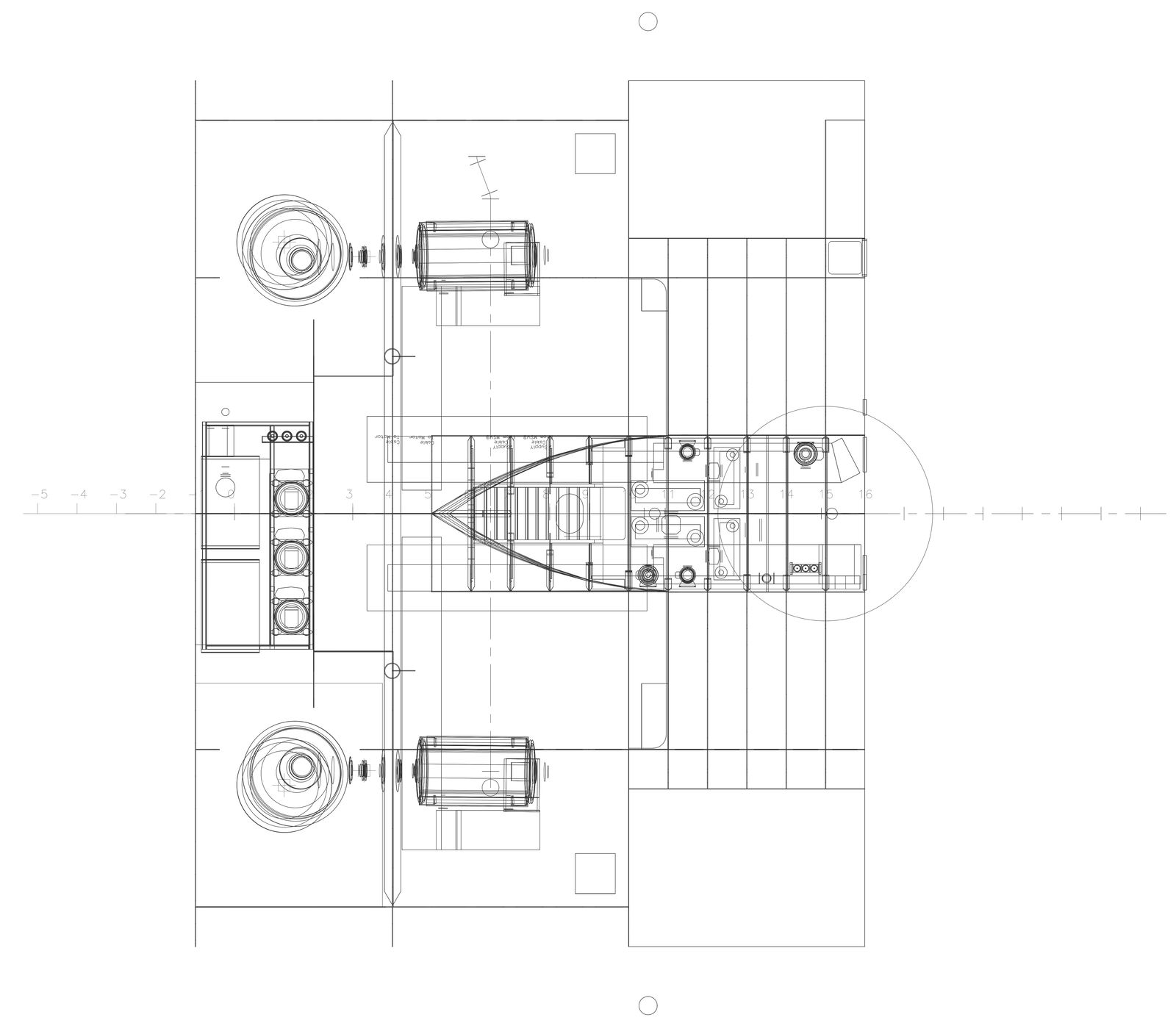 Marine Ram type steering gears DWG AutoCAD drawing