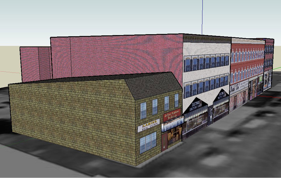 Office and Market Building Layout Plan in DWG Drawing Format File