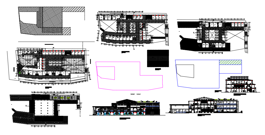 Market layout plan dwg file