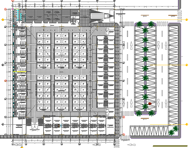 Market preliminary zonal ground floor plan details dwg file
