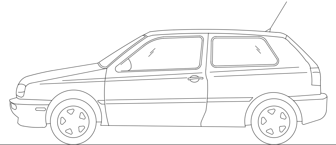 Maruti Alto 2D AutoCAD drawing is given in this file