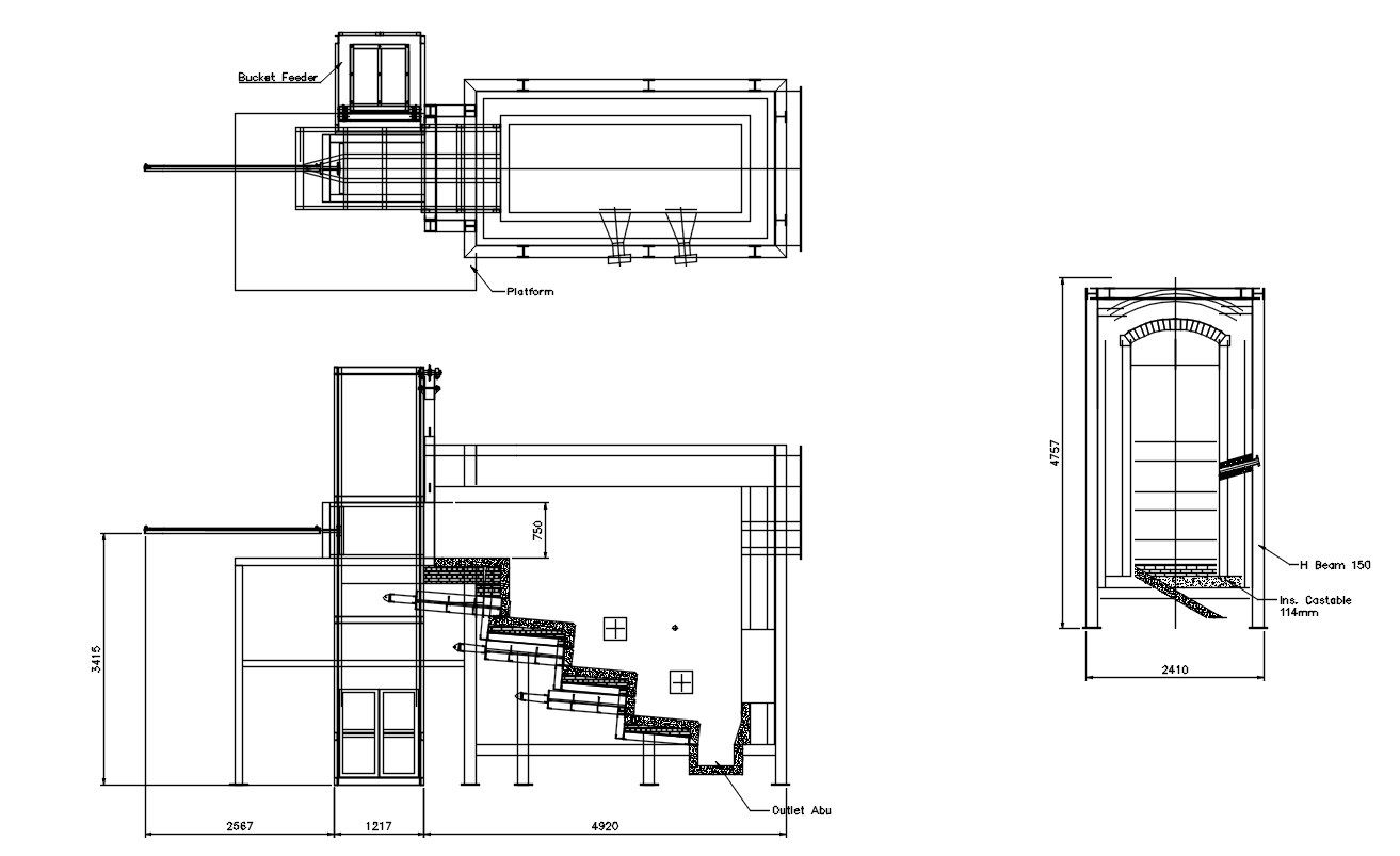 Masonry details of the chamber design in AutoCAD 2D drawing, CAD file, dwg file