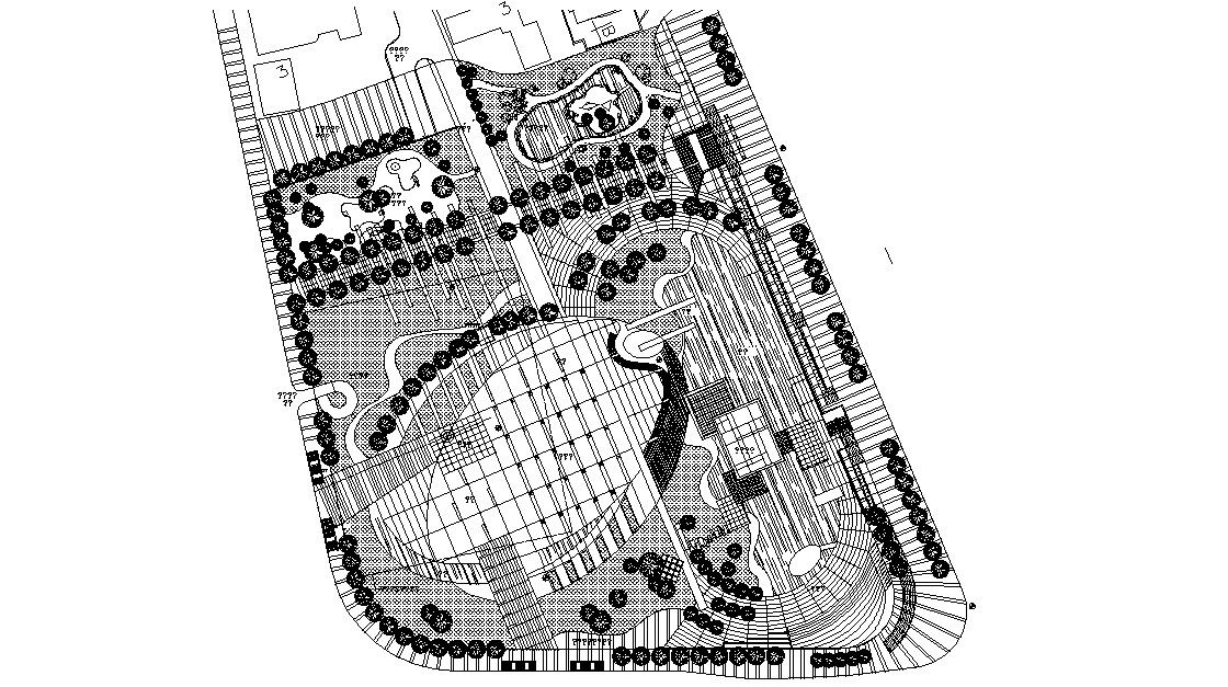 Master Plan Landscape Design AutoCAD File Free