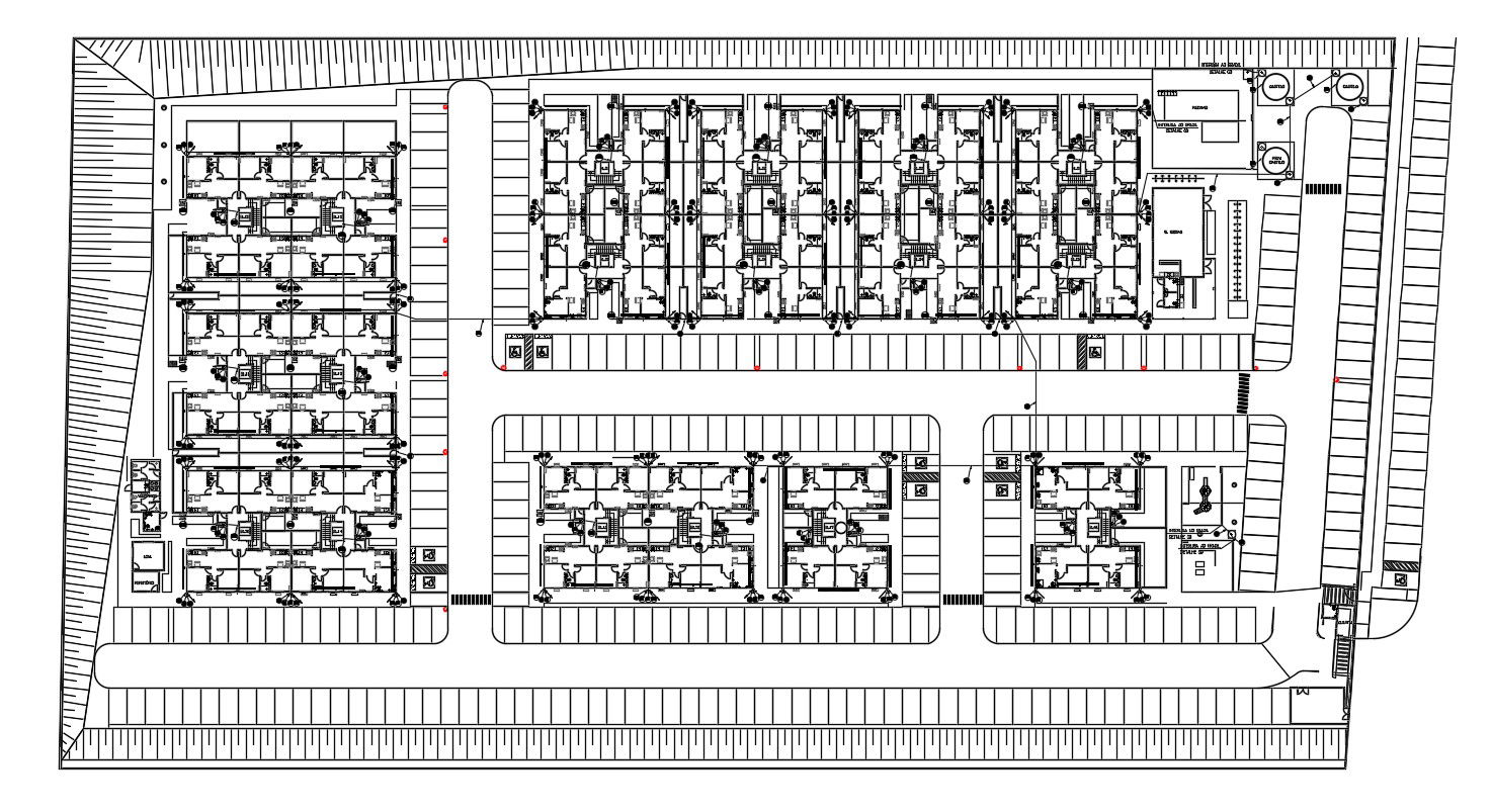Master Plan Of Apartment Design With Parking Layout AutoCAD File