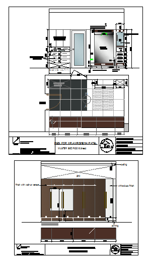 Master bed room and dress area interior design drawing