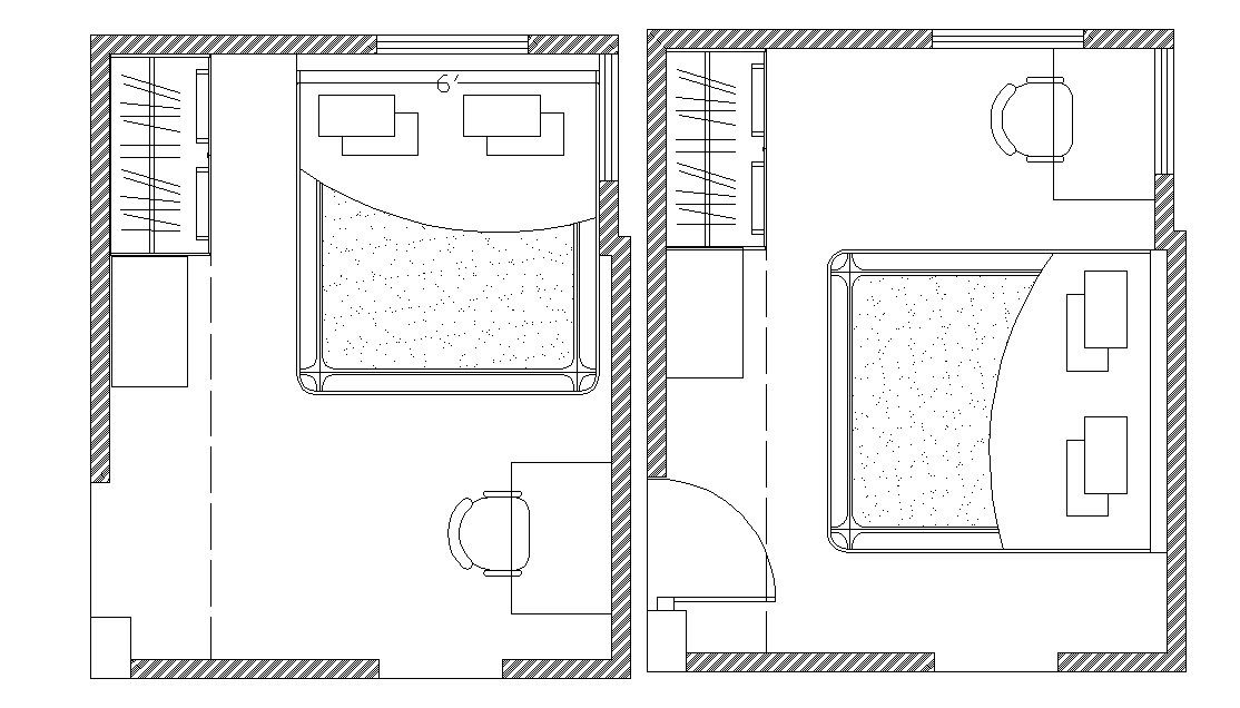 Master Bedroom Plan In DWG File