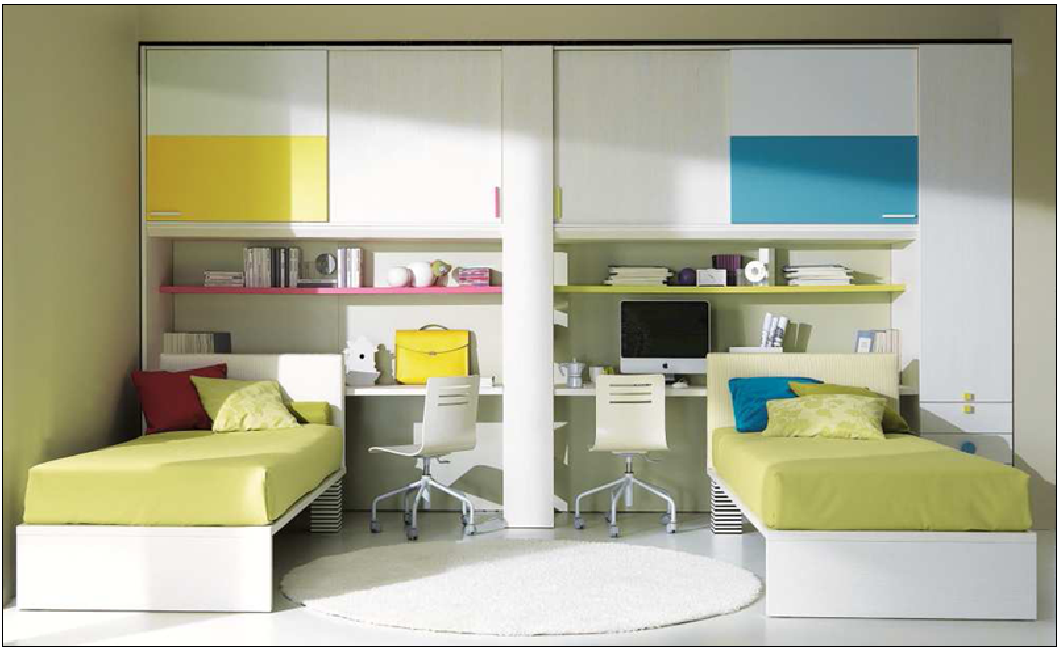 Master bedroom view with interior design dwg file