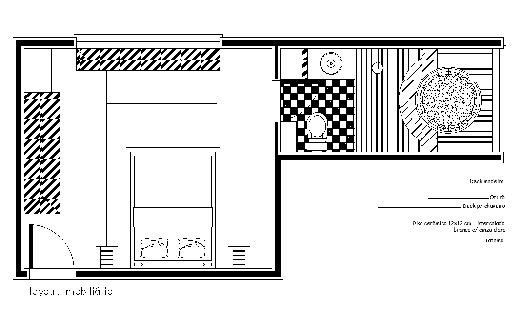 Master Bedrooms Interior Drawing Download DWG File