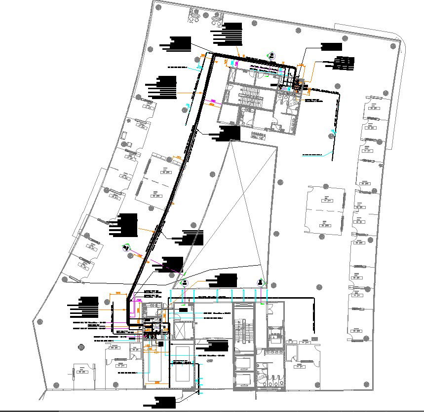 Master Plan Layout Details For Headquarters Dwg File