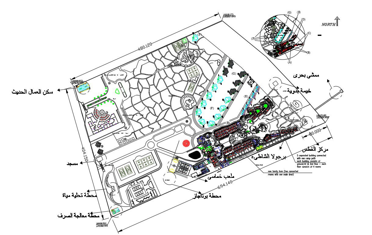Master floor plan of township villa project,Download the DWG file.