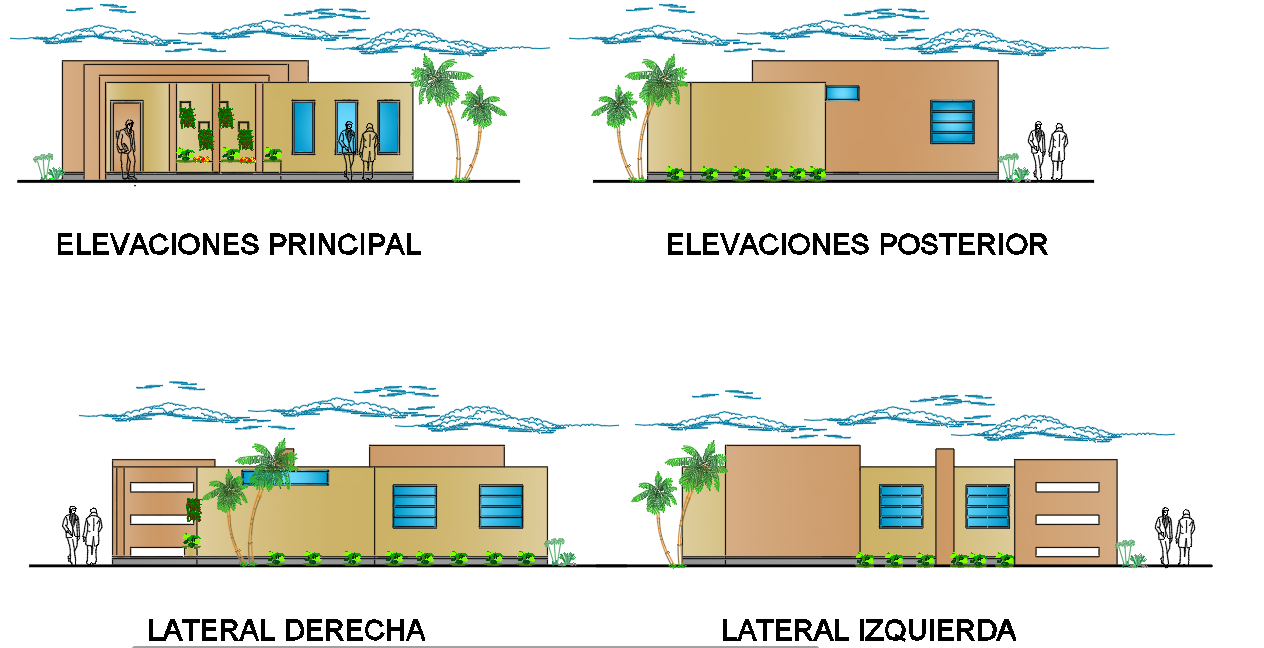 Material finish sectional elevation details