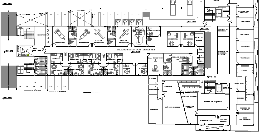 Maternity Clinic Furnished Structure Details dwg file