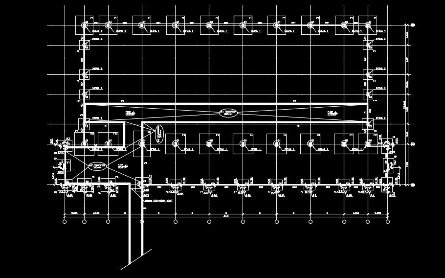 Mat foundation of the 50x32m industrial plan download now